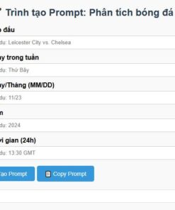 Trình tạo Prompt: Phân tích bóng đá ⚽