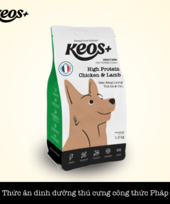 KEOS+ Thức Ăn Cho Chó Trưởng Thành Giàu Năng Lượng – Vị Gà & Cừu (20kg | 50 Túi x 400g)
